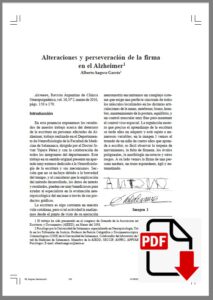 Alteraciones y perseveración de la firma en el Alzheimer (PDF)